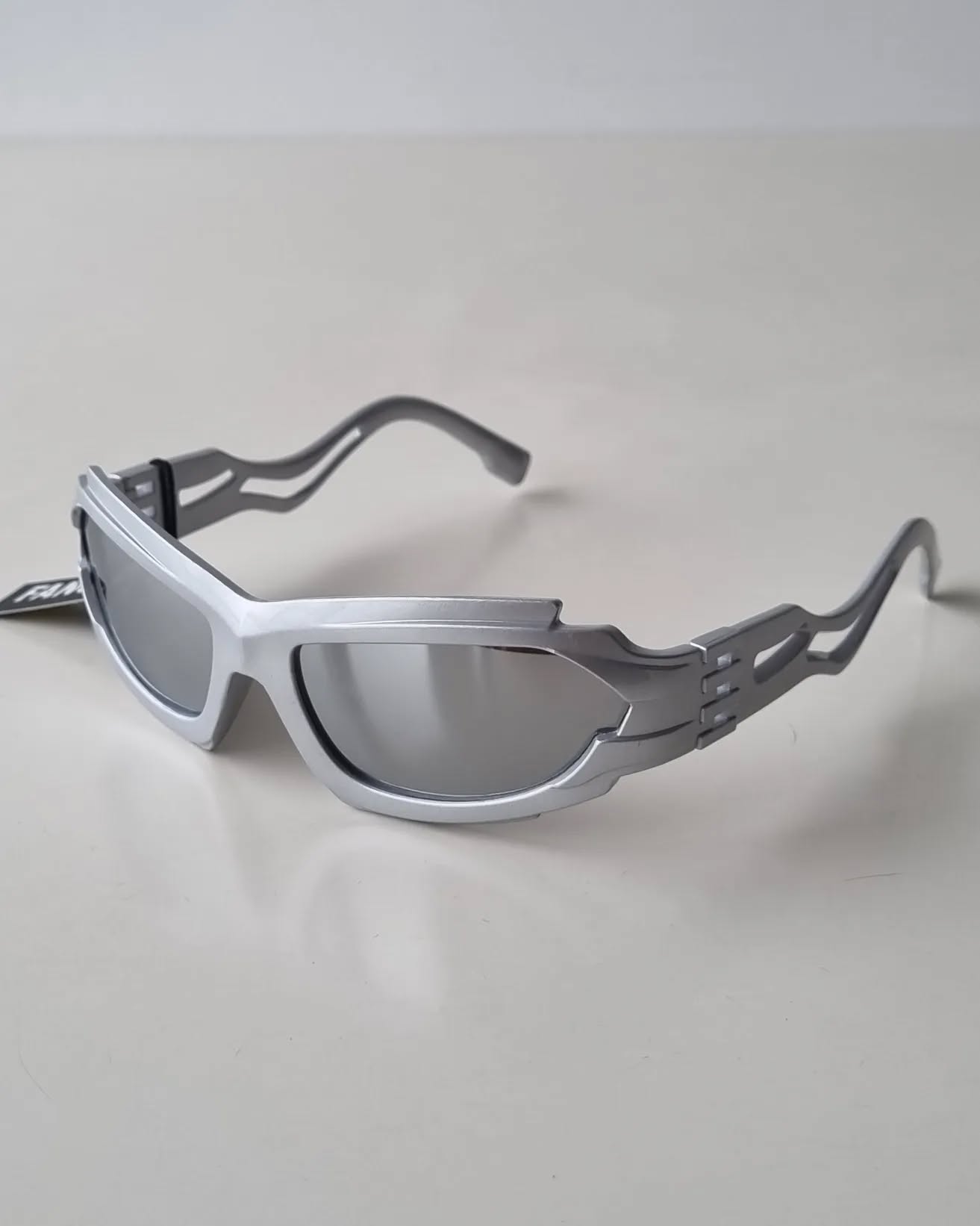 Silver Wave Futurist Sunglasses